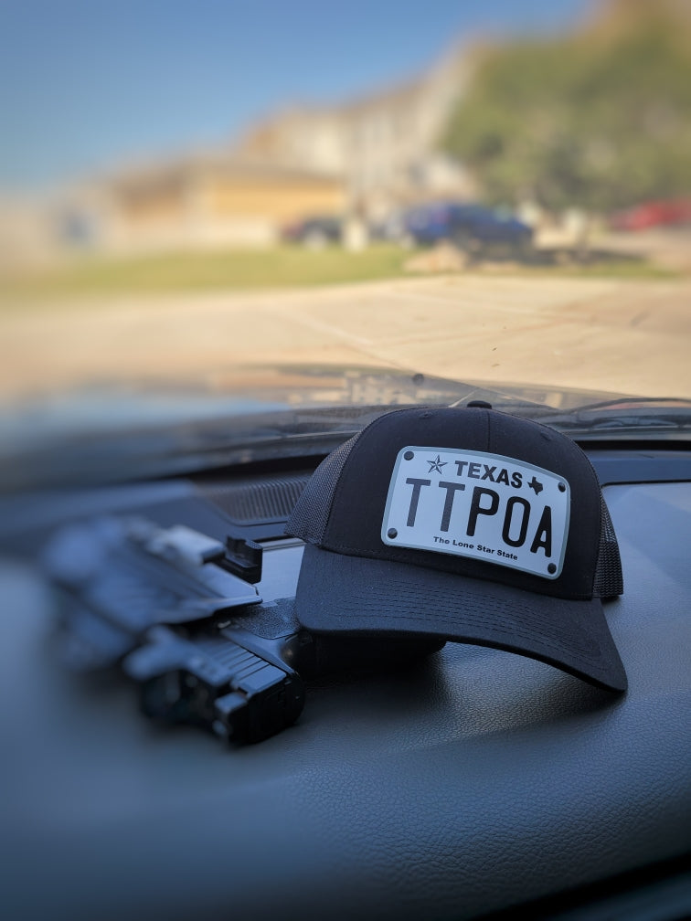 Tucker Hat with TTPOA License Plate Leather Patch